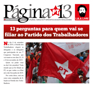 Read more about the article PG 13 especial 7° Congresso do PT. Filie-se!